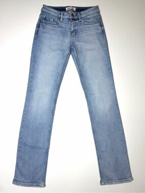 BKE Women’s Stella Mid Rise Slim Fit Straight Leg Jeans Size- 25 X 30